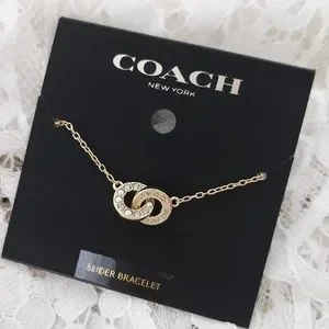 Coach Jewelry Nwt Coach Interlocking Open Circle Pearl Slider
